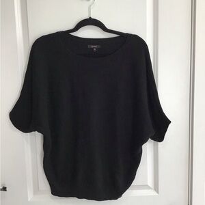 Quince Black Short-Sleeve Knit Sweater